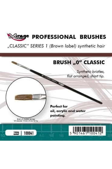 P�dzelek p�aski high quality classic rozm 0
