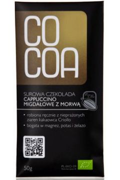 Cocoa Czekolada surowa cappuccino migdaowe z morw 50 g Bio