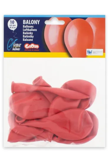 Godan Balon pastelowy 10 G90/45 czerwony 100 szt.