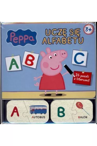 Ucz� si� alfabetu �winka Peppa z puzzlami