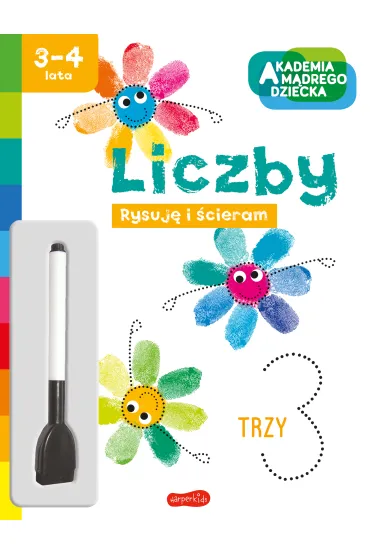 Liczby. Akademia m�drego dziecka. Rysuj� i �cieram