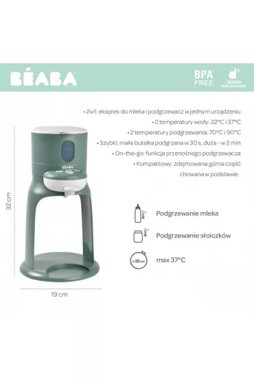 Beaba Bib`expresso Ekspres do mleka 2w1 Eucalyptus