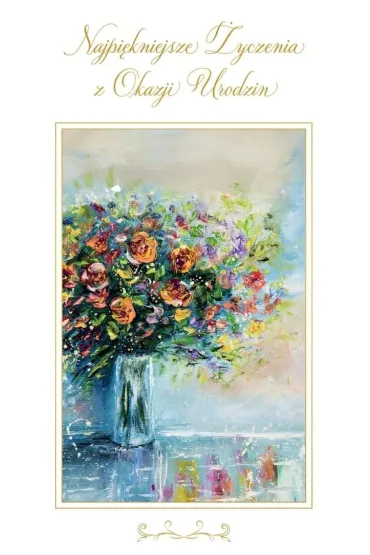 Stamp Karnet Flowers Urodziny wz�r nr 11