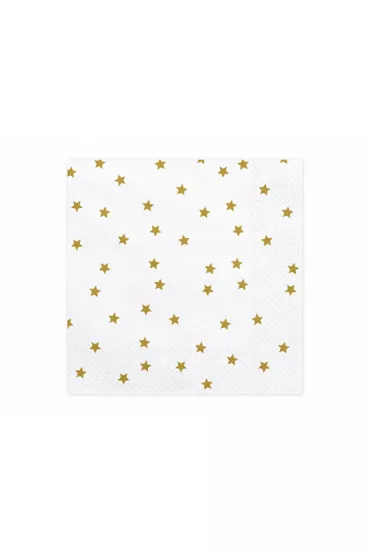 PartyDeco Serwetki Gwiazdki z�ote 33x33 cm