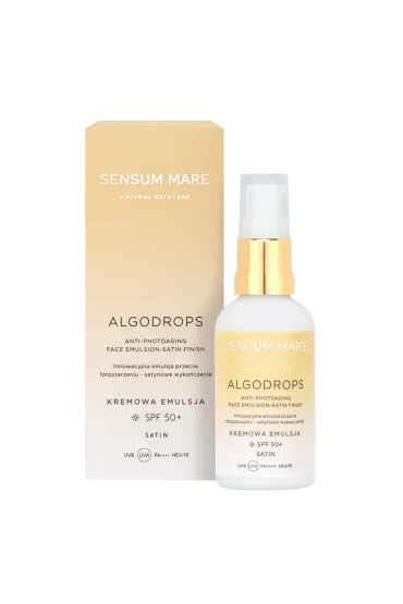 Sensum Mare Algodrops innowacyjna emulsja przeciw fotostarzeniu - satynowe wyko�czenie SPF50+ 50 ml