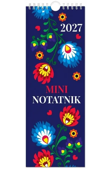Kalendarz 2027 notatnikowy 33x12,5cm Folk