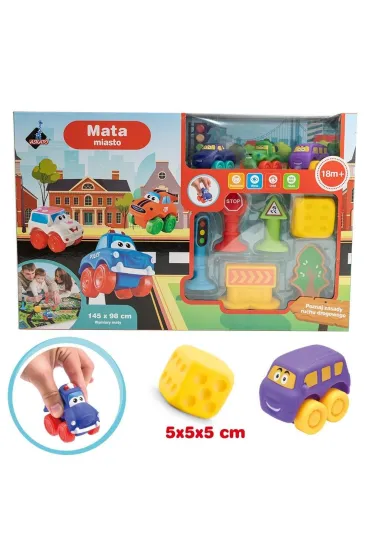 Mata miasto z mi�kkimi pojazdami Askato