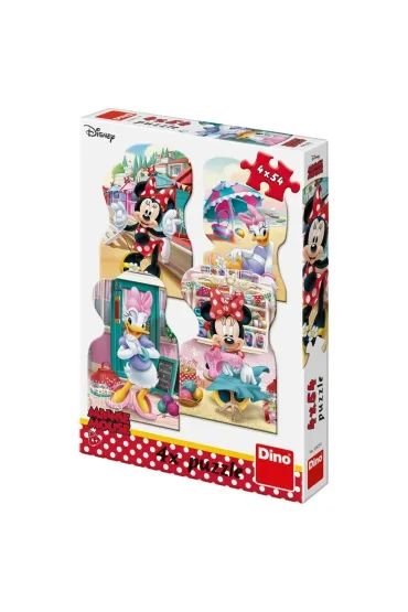 Puzzle 4w1 - Myszka Minnie i Daisy (4x54 el.) Dino Toys