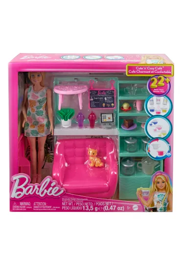 Barbie. Relaks w kafejce Zestaw + lalka HKT94 Mattel