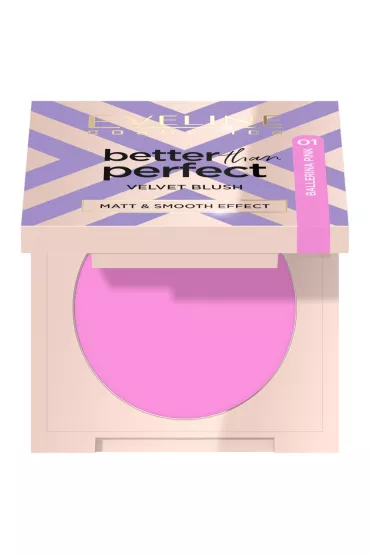 Eveline Cosmetics Better Than Perfect Velvet Blush r� prasowany 01 2.3 g