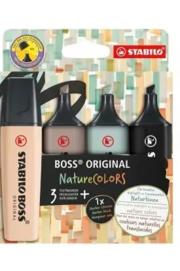 Stabilo Zakre�lacz Boss Original Nature Colors 4 szt.