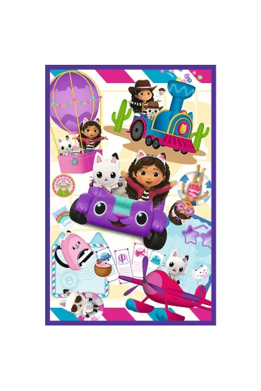 Puzzle 3x80 el. Kolorowe dni Gabby. Koci Domek Gabi Trefl