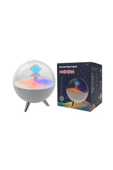 Marys Lampka nocna LED RGB ksi�yc bia�y