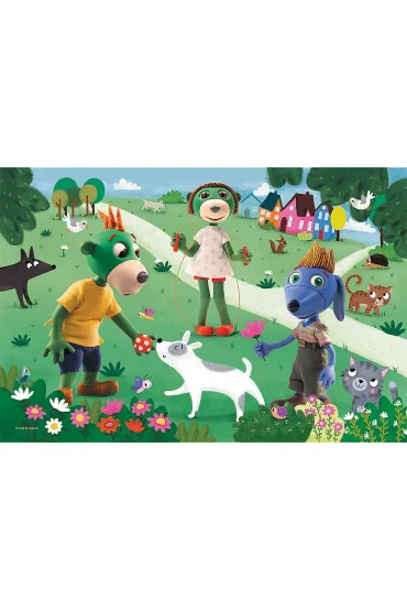Puzzle 60 el. Radosny dzie� Treflik�w