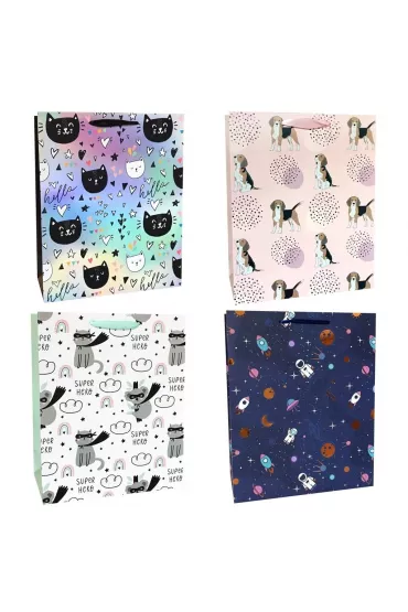 incood. Torba prezentowa 26x32 pies, kot koala mix