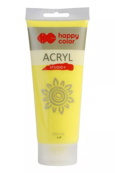 Happy Color Farba akrylowa Studio cytrynowy 200ml