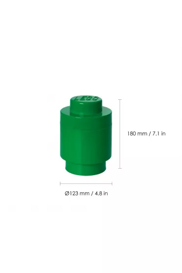 Okr�g�y pojemnik klocek LEGO Brick 1 Zielony