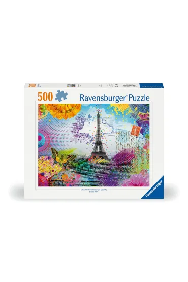 Puzzle 500 el. Poczt�wka z Pary�a Ravensburger