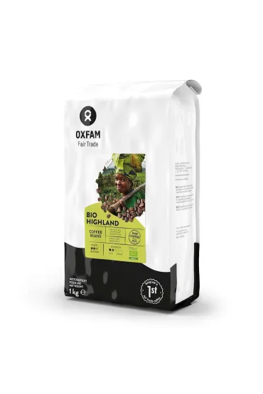 Oxfam Fair Trade Kawa ziarnista Arabica/Robusta wysokog�rska fair trade 1 kg Bio