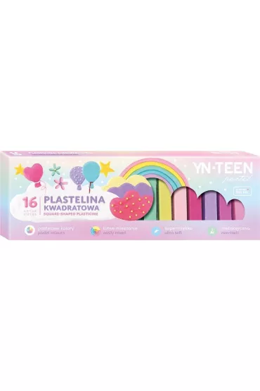Interdruk Plastelina kwadratowa Pastel 16 kolor�w