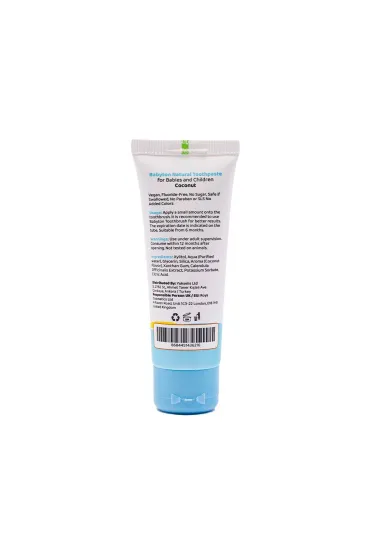 Babyton Naturalna pasta do zbw dla dzieci o smaku kokosowym bez fluoru, 6m+ 50 g