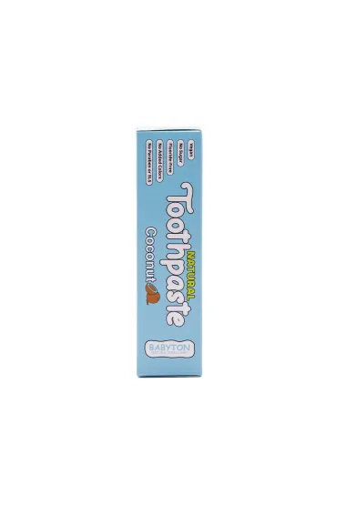 Babyton Naturalna pasta do zbw dla dzieci o smaku kokosowym bez fluoru, 6m+ 50 g
