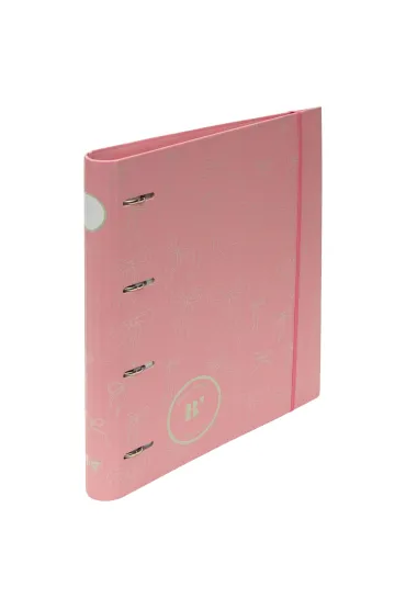 Ancor Segregator A4 4-ringowy na gumk� z wk�adem i przek�adkami LACES Pink