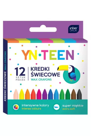 Interdruk Kredki �wiecowe 12 kolor�w