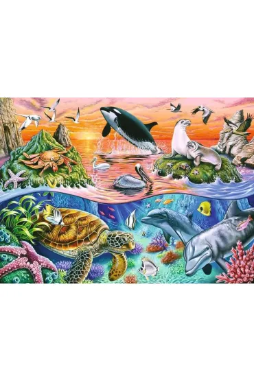 Puzzle 100 el. XXL Wzburzony ocean Ravensburger