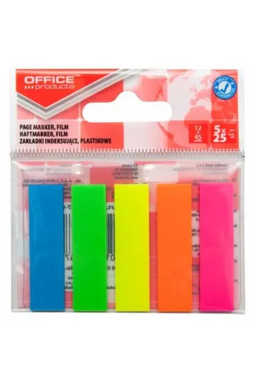 Office Products Zak�adki indeksuj�ce PP 12x45mm 5x25K