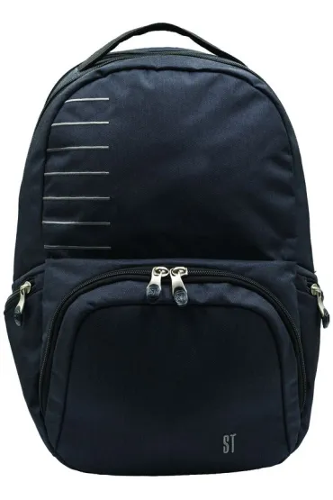 St. Majewski Plecak 3-komorowy Black Melange