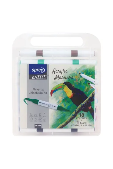 Koh-I-Noor Markery akrylowe dwustronne 18 kolor�w