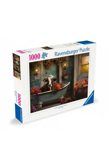 Puzzle 1000 el. Krowa w k�pieli Ravensburger