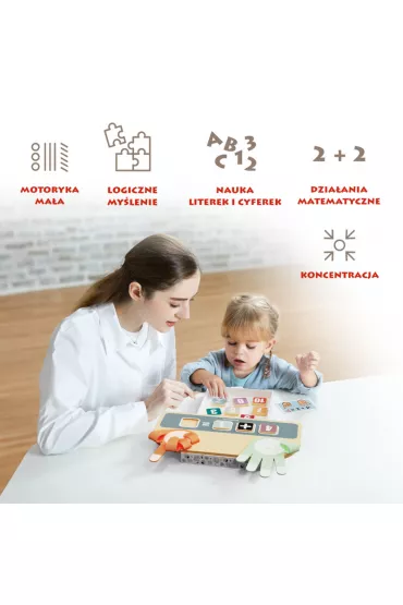 Drewniana zabawka edukacyjna Nauka liczenia na palcach 36 m+ Top Bright