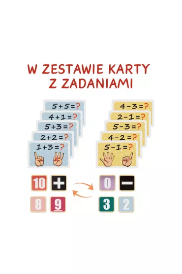 Drewniana zabawka edukacyjna Nauka liczenia na palcach 36 m+ Top Bright