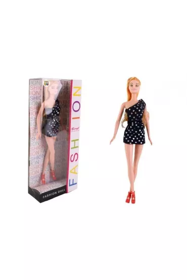 Lalka Beryl Fashion czarna sukienka z cekinami Pro Kids