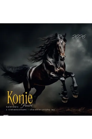 Kalendarze �cienne Kalendarz albumowy du�y 2026 Konie KAD-11