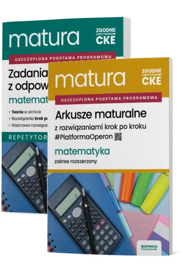 Pakiet Matura 2026. Matematyka. Zakres rozszerzony: Zadania maturalne z odpowiedziami. Repetytorium, Arkusze maturalne z rozwi�zaniami krok po kroku
