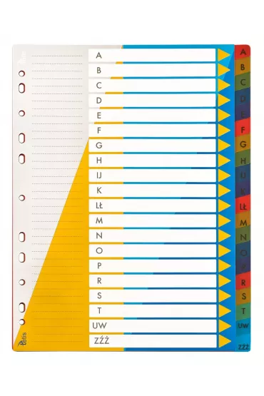 Tetis Przek�adki A4 alfabetyczne A-Z