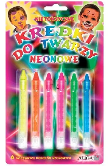 Aliga Kredki do twarzy neonowe 6 kol.