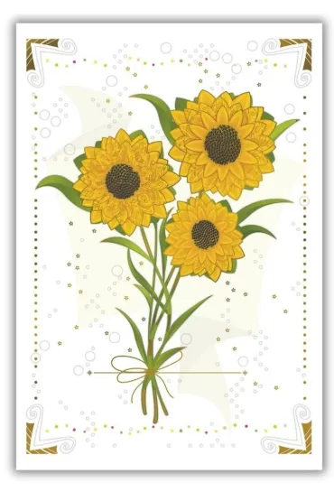 DaVinci Karnet 12x18cm + koperta S�oneczniki