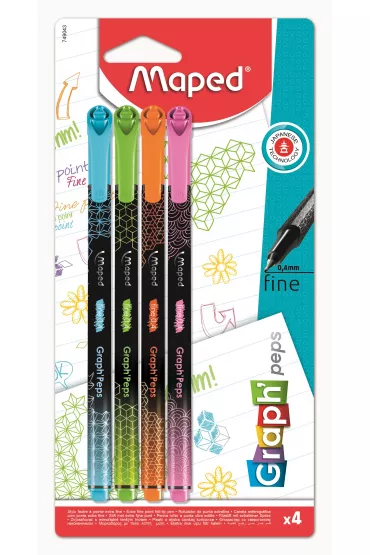 Maped Cienkopis Graph Peps Deco Fancy 4 szt.