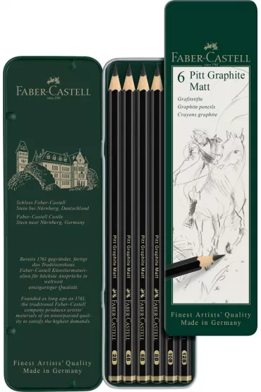 Faber-Castell O��wek artystyczny Pitt Graphite Matt 6 szt.