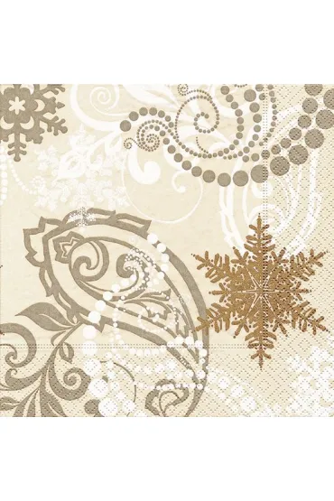 Serwetki Lunch Witner paisley cream 33x33 cm