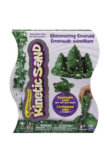 Kinetic Sand. Po�yskuj�cy piasek 454 zielony * Spin Master