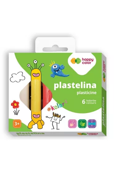Happy Color Plastelina szkolna okrga 6 szt.