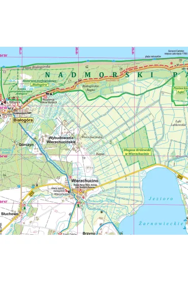 Mapa turystyczna Wybrze�e Ba�tyku 4 Karwia W�adys�awowo Hel Gdynia  1:50 000
