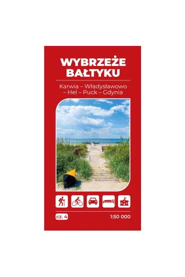 Mapa turystyczna Wybrze�e Ba�tyku 4 Karwia W�adys�awowo Hel Gdynia  1:50 000