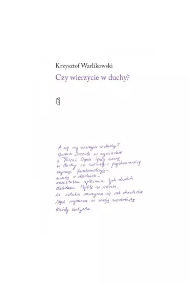 Czy wierzycie w duchy - Krzysztof Warlikowski