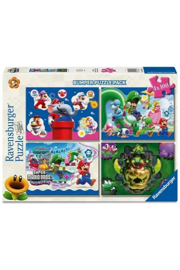 Ravensburger, Puzzle 4x100: Super Mario (12004321)